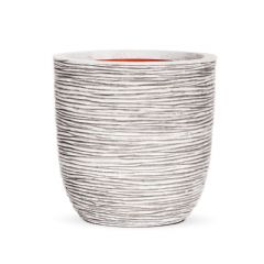 Capi Nature Ribbed Pot Ball Planter - Ivory - Diameter 43cm x H41cm