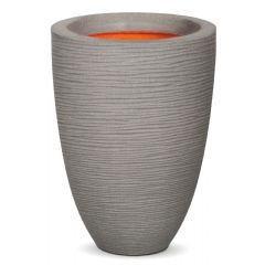 Capi Nature Ribbed Elegant Low Vase Planter Range - Grey