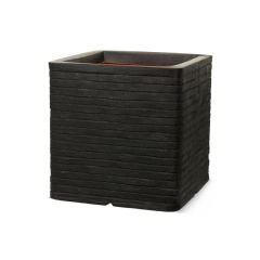 Capi Nature Square Row Planter - Black - H40cm x W40cm x D40cm