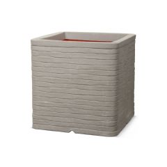 Capi Nature Square Row Planter - Grey - H40cm x W40cm x D40cm