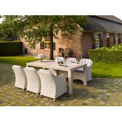 Norfolk Leisure Lifestyle Ltd Corona 6 Seater Dining Set - Taupe