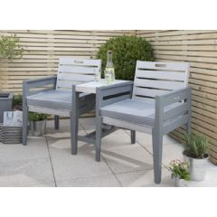 Norfolk Leisure Lifestyle Ltd Grigio Companion Bench - Grey