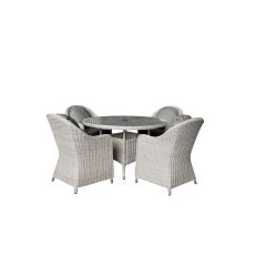 Norfolk Leisure Lifestyle Ltd Sheringham 4 Seater Dining Set - Grey