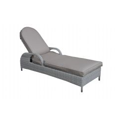Norfolk Leisure Sheringham Sun Bed - Textured Grey