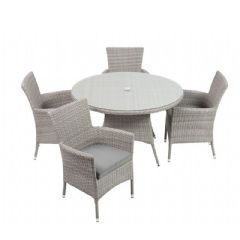 Norfolk Leisure Lifestyle Ltd Burnham 4 Seater Dining Set - Grey