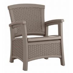 Suncast Club Storage Chair - Dark Taupe