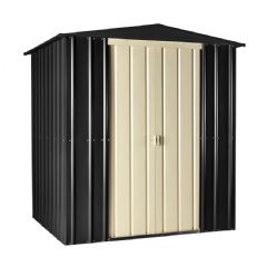 Lotus Metal Apex Shed - Slate Grey - W6ft x D5ft