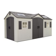 Lifetime Dual Entrance Apex Shed - W15ft x D8ft