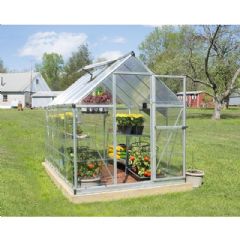 Palram Hybrid Greenhouse - Silver - W6ft x D10ft - Polycarbonate Glazing