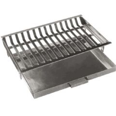 Buschbeck Stone BBQ Fireplace - Stainless Steel Firegrate and Ash Pan