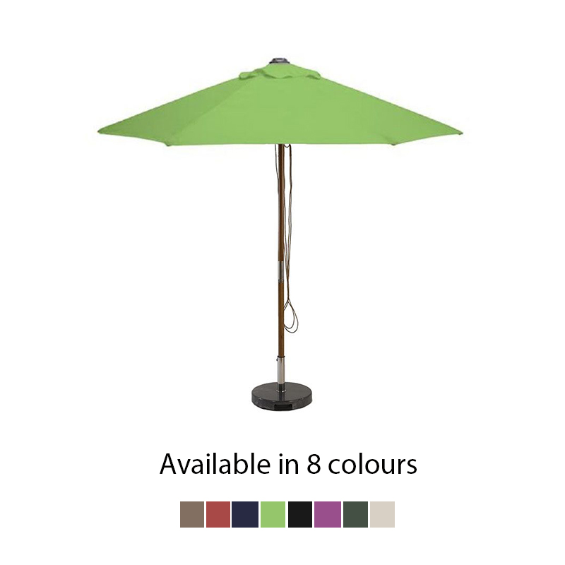 Sturdi Wooden Round Parasol - 2.5m