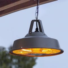 La Hacienda Grey Hanging Carbon Fibre Heater 1500w