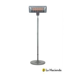 La Hacienda Grey Standing Quartz Heater 2000w