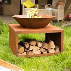 La Hacienda Moho Oxidised Firepit With Stand