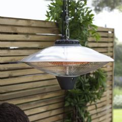 La Hacienda Silver Hanging Carbon Fibre Heater 2100w