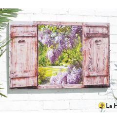 La Hacienda Shutter Garden Outdoor Canvas