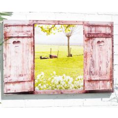 La Hacienda Shutter Field Outdoor Canvas