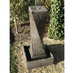 Satu Bumi Twisted Column with Pond Water Feature - Slate Grey