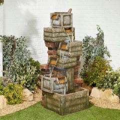 Easy Fountain Waterfall Crates Water Feature