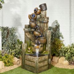 Easy Fountain Aztec Spilling Bowls Water Feature