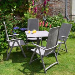 Europa Leisure Clip Darsena 4 Seater Dining Set - Turtle Dove