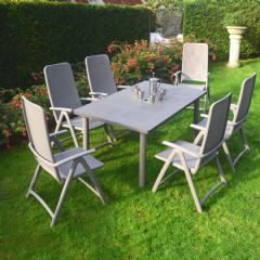 Europa Leisure Libeccio Darsena 6 Seater Dining Set - Turtle Dove