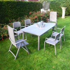 Europa Leisure Libeccio Darsena Bora 6 Seater Dining Set - Turtle Dove
