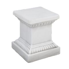 Europa Leisure Plinth Square - Low - White Stone Effect