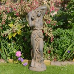 Solstice Sculptures Elizabeth Urn Girl - Rust Effect
