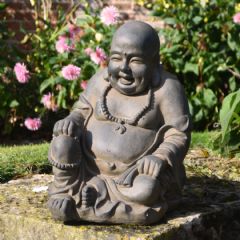 Solstice Sculptures Buddhist Monk Sitting - Rust Effect