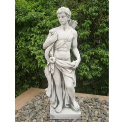 Europa Leisure Hector Hunter Boy Statue - White Stone Effect