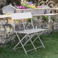 Garden Trading Folding Bistro Bench in Clay - Steel