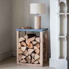 Garden Trading Clockhouse Log Table - Charcoal