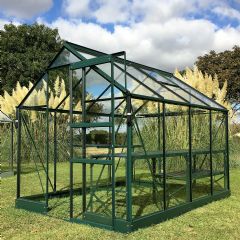 Vitavia Apollo Green Frame Greenhouses - Toughened Glass