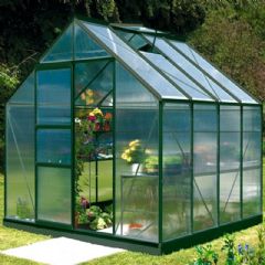 Vitavia Neptune Green Frame Greenhouses - Polycarbonate Panels