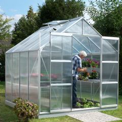 Vitavia Jupiter 6700 Greenhouse – Aluminium Frame with 6mm Polycarbonate Panels – 8ft x 8ft