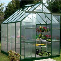 Vitavia Jupiter 8300 Greenhouse – Green Frame with 6mm Polycarbonate Panels – 8ft x 10ft