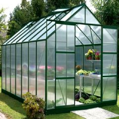 Vitavia Jupiter 11500 Greenhouse – Green Frame with 6mm Polycarbonate Panels – 8ft x 14ft