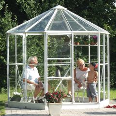 Vitavia Hera White Frame Greenhouses - Toughened Glass