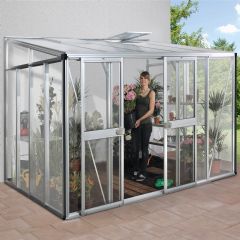 Vitavia Helena 8600 Lean-To Greenhouse - Aluminium Frame with 4mm Float Glass