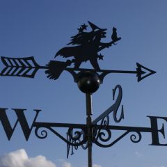 Poppyforge Witch and Cat Weathervane