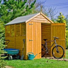 Shire Dip Treated Overlap Double Door Shed - W7ft x D5ft