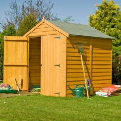 Shire Dip Treated Overlap Double Door Shed - W6ft x D6ft