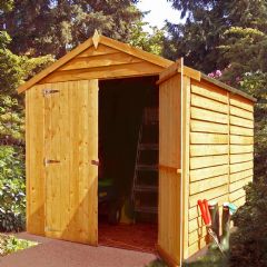 Shire Dip Treated Overlap Double Door Shed - W8ft x D6ft