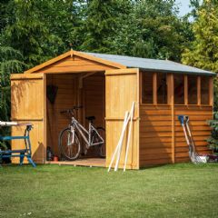 Shire Dip Treated Overlap Double Door Shed - W8ft x D12ft
