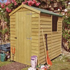 Shire Pressure Treated Overlap Shed - W4ft x D6ft