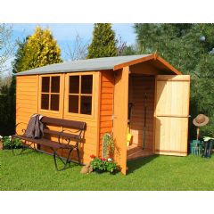 Shire Pressure Treated Overlap Double Door Shed - W10ft x D7ft