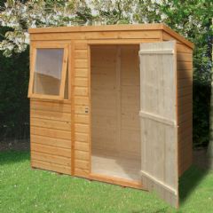 Shire tongue and Groove Shiplap Pent Shed - W6ft x D4ft