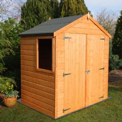 Shire tongue and Groove Bute Shiplap Apex Double Door Shed - W6ft x D4ft