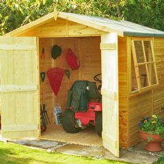 Shire tongue and Groove Alderney Double Door Shed - W7ft x D7ft